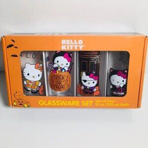 Sanrio Hello Kitty Halloween Limited Edition Glassware Set Of 4 Cups